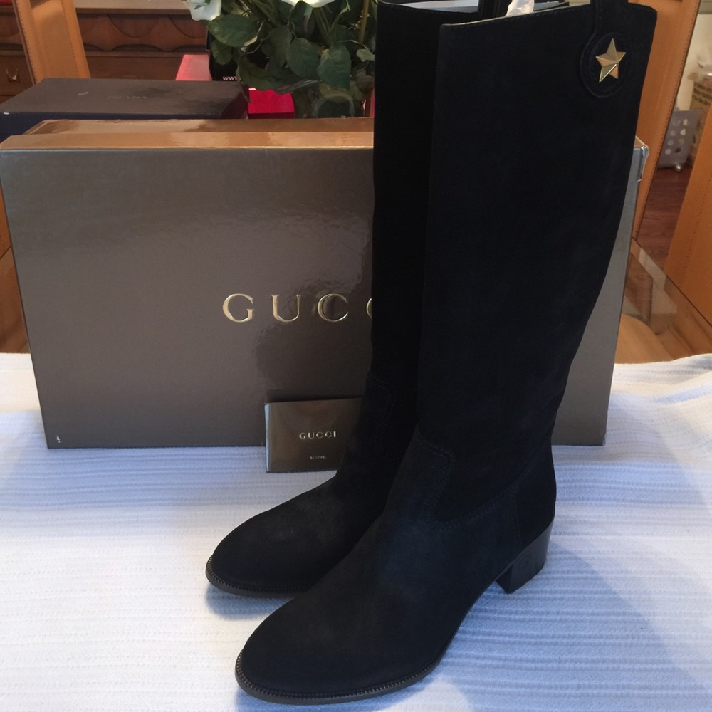 Gucci Suede "Star" Western Boots